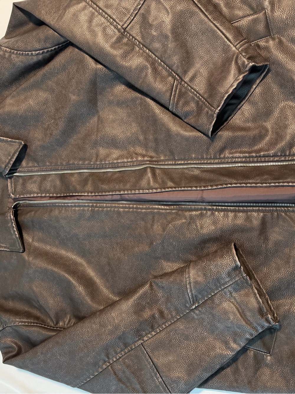 Wild fable brown leather jacket - Picture 7 of 8